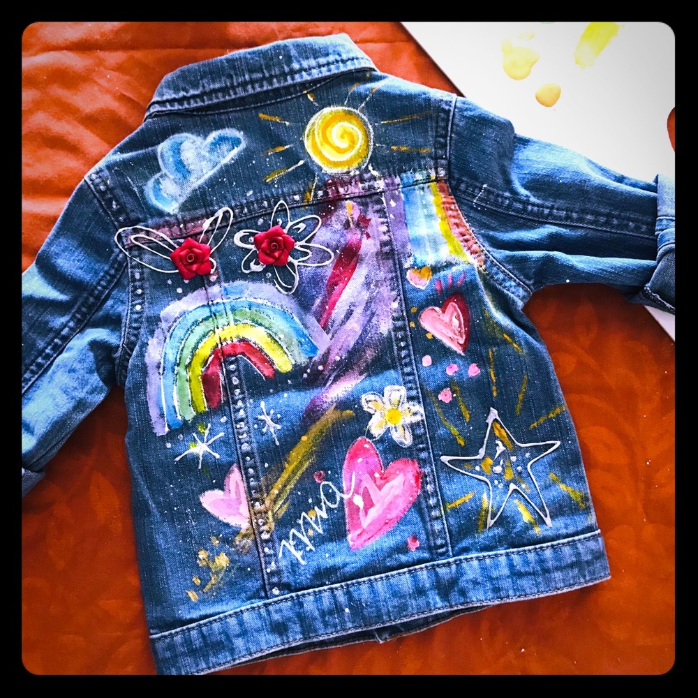 Custom Painted Jean Jacket - Kids 🔥